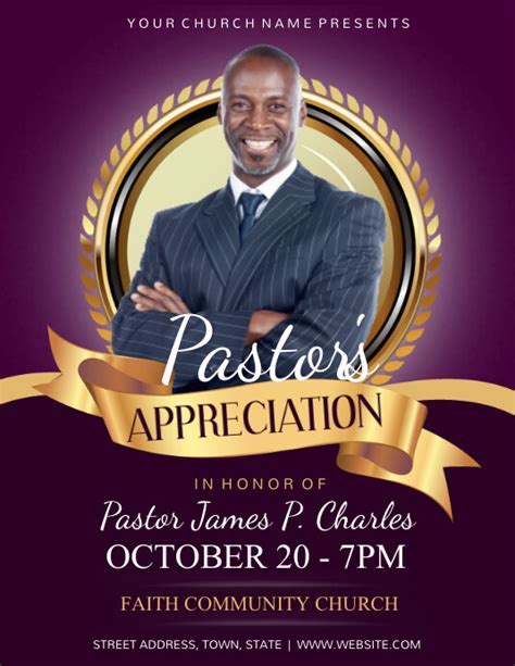 Pastor Appreciation Flyer Template 2