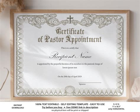 Pastoral Certificate