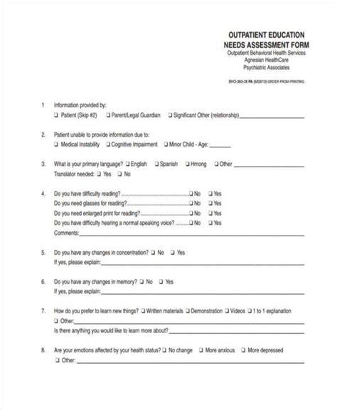 Patient Education Template