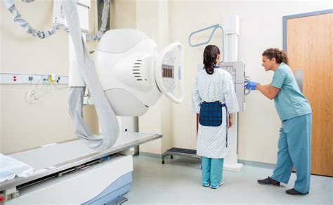 X-ray technicians maintaining patient safety