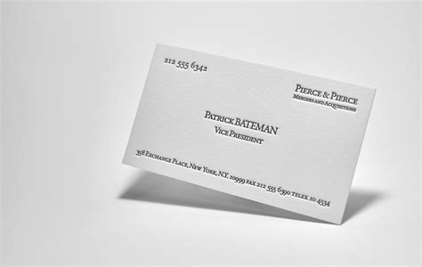 Patrick Bateman Business Card Ideas