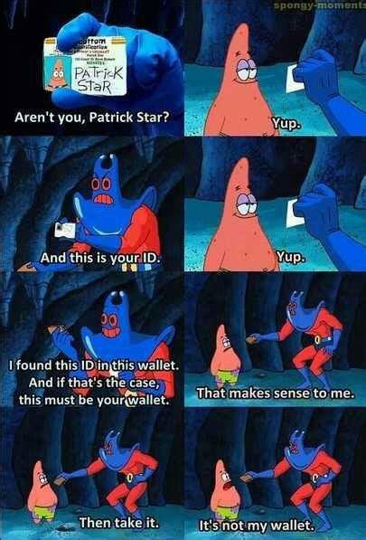 Patrick Wallet Meme Example