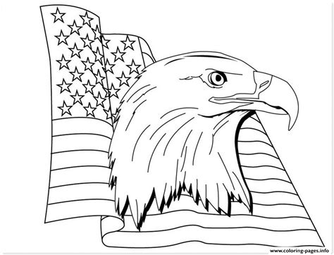 Patriotic eagle coloring page