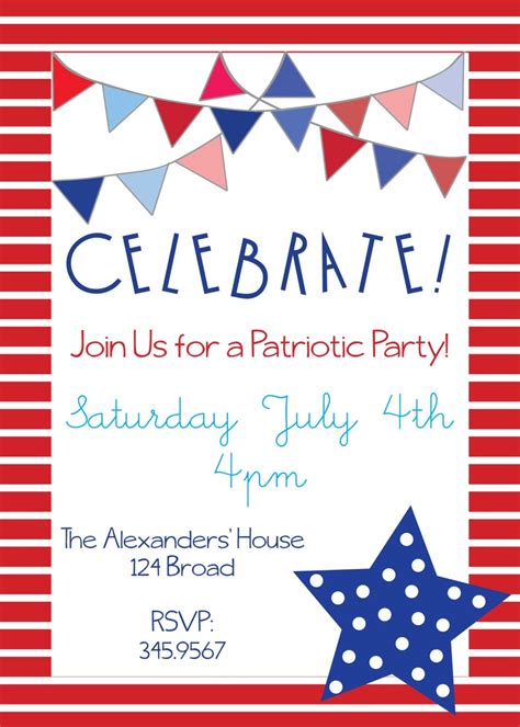 Patriotic Party Invitation Template 5