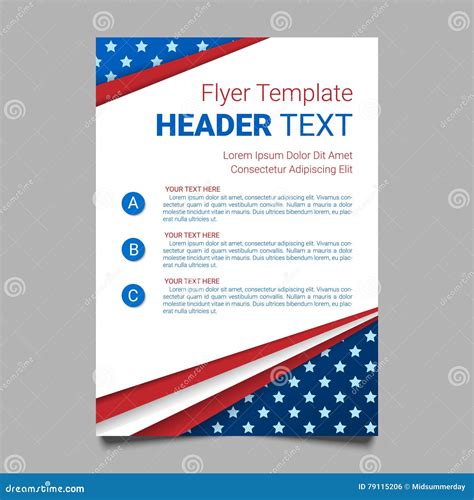 Patriotic Stars and Stripes Flyer Template