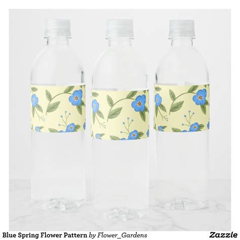 Patterned Water Bottle Label