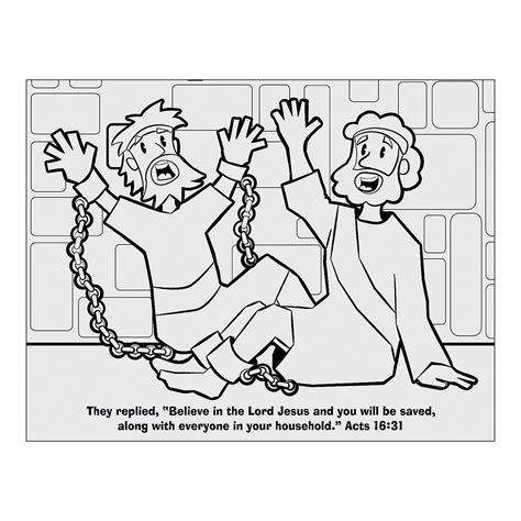 Coloring Page of Paul and Silas' Mission