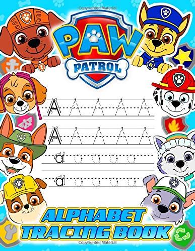 Paw Patrol Alphabet Tracing Worksheet