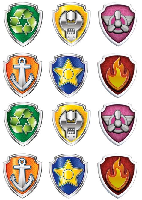 Paw Patrol badges template