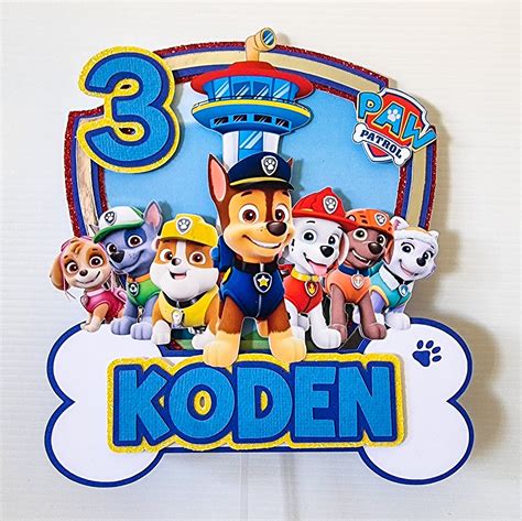 Paw Patrol Cake Topper Design