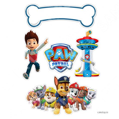 Paw Patrol Cake Topper Printable Designs