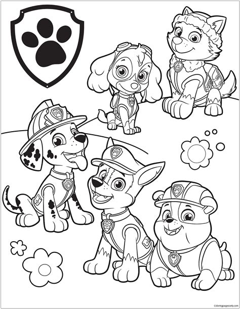 Paw Patrol coloring pages for kids