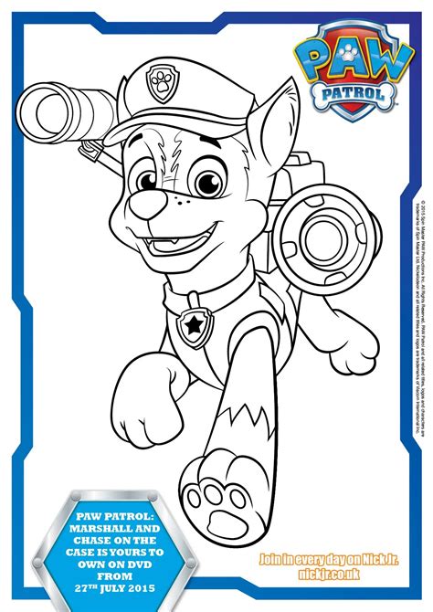 Paw Patrol coloring pages fun activity