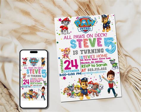 Paw Patrol Etsy Template