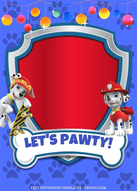 Paw Patrol Invitation Template 10