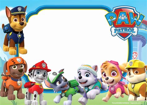 Paw Patrol Invitation Template 6