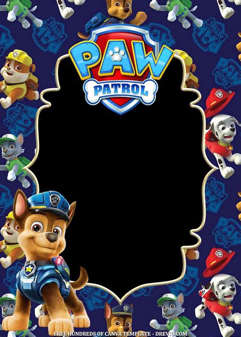 Paw Patrol Invitation Template Ideas