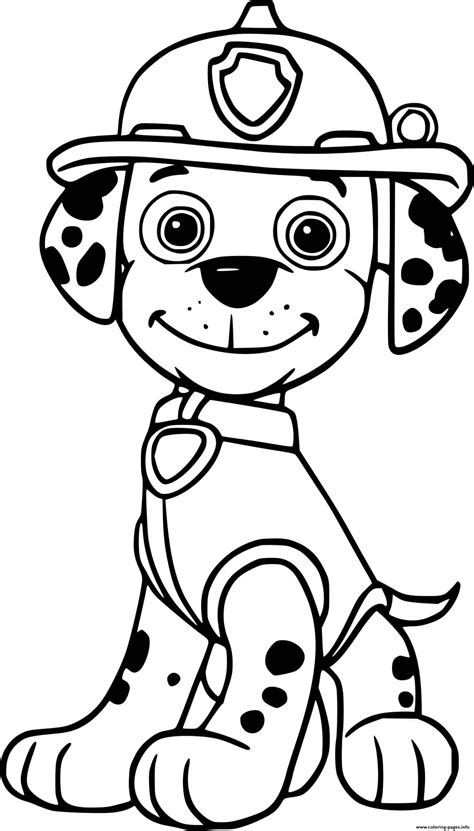 Paw Patrol Marshall coloring pages