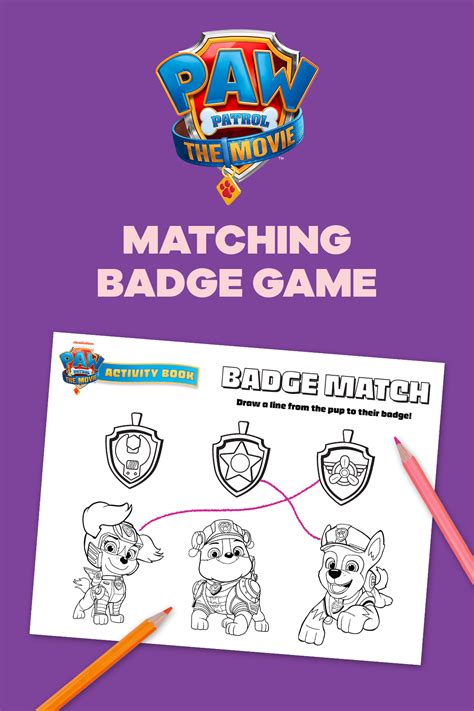 Paw Patrol Matching Worksheet