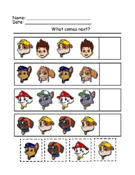 Paw Patrol Shape Recognition Worksheet