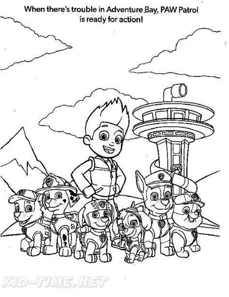 Paw Patrol Tower Printable Coloring Page