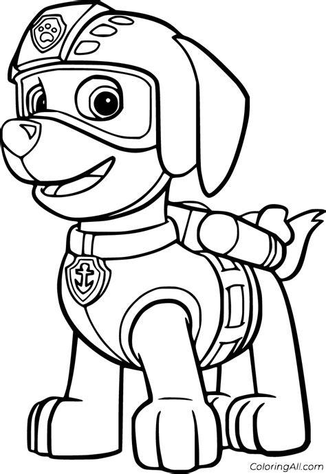 Paw Patrol Zuma coloring pages