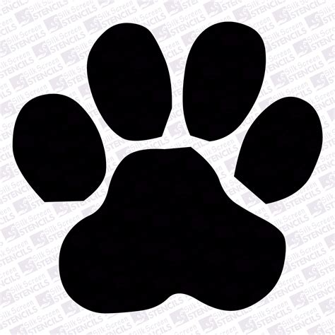 Paw print stencil 1