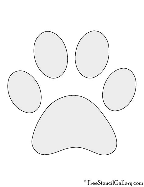 Paw print stencil gallery 2