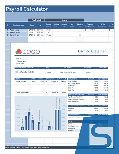 Pay Stub Calculator Macro