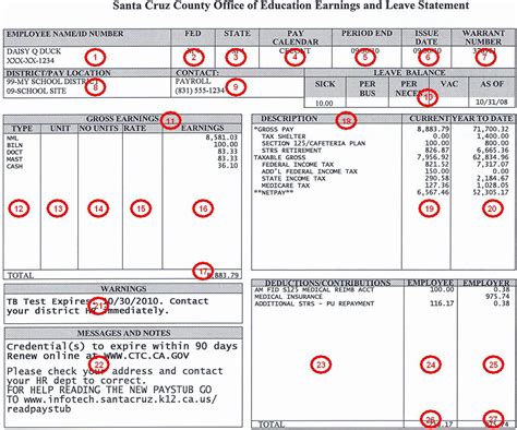 Pay Stub Clarity and Readability