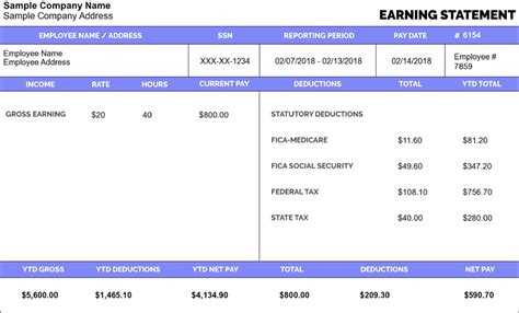 Pay Stub Generator Template