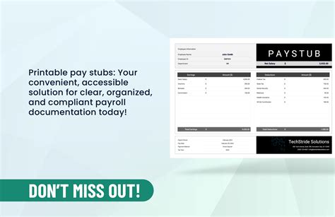 Pay Stub Template Example 9