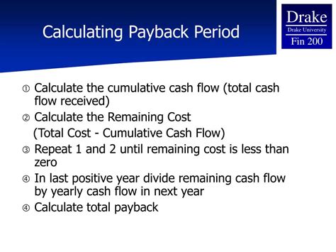 Payback Calculation Example 10