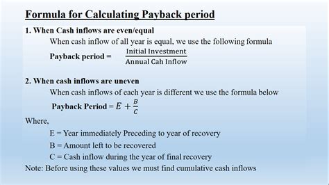 Payback Period Calculation Example 9