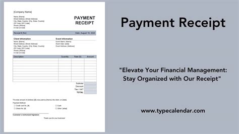 Payment Receipt Data