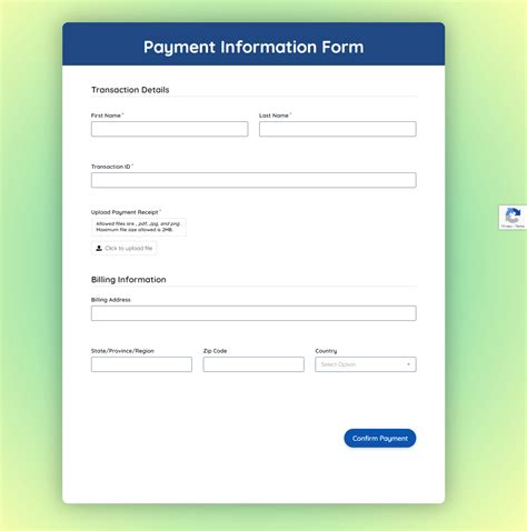 Payment and Registration Form