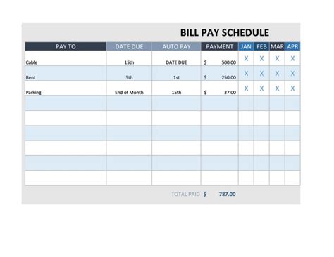 Payment Terms and Schedule