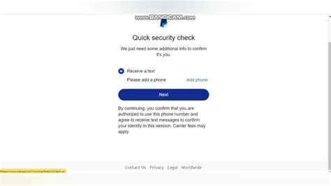 PayPal security check