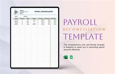 Payroll Reconciliation Template Excel Download