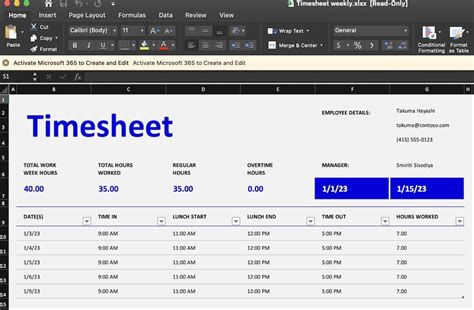 Payroll Template Excel Image