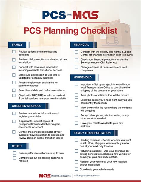 PCS Leave Checklist