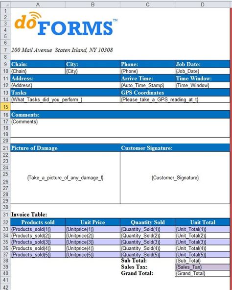 PDF Excel Form