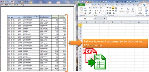 PDF to Excel Conversion with Formulas Example