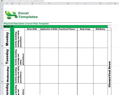 Image of a PE template