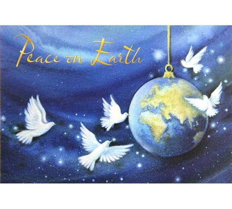 Peace on Earth Christmas card with a funny holiday joke