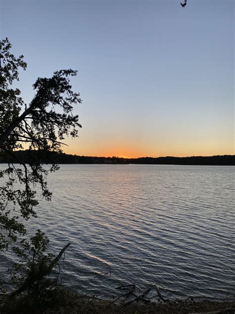 A peaceful lake with a calm atmosphere