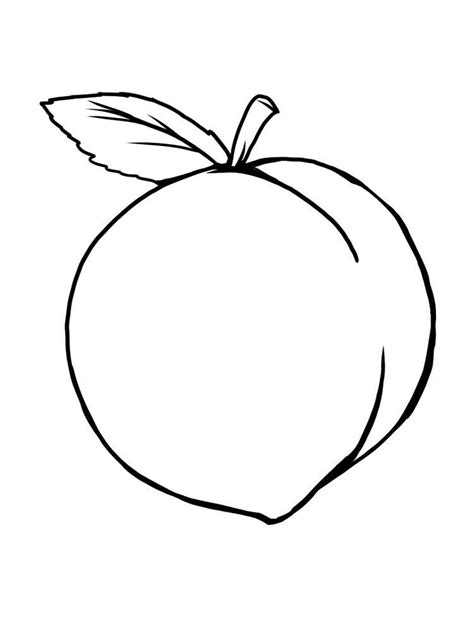 Peach Coloring Page