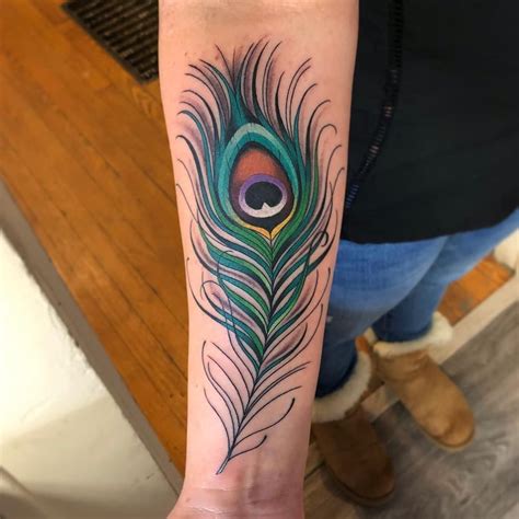 Peacock Feather Tattoo Design