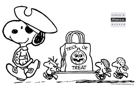 Peanuts Halloween Coloring Page