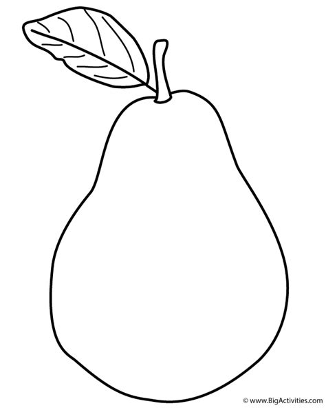 Pear Coloring Page